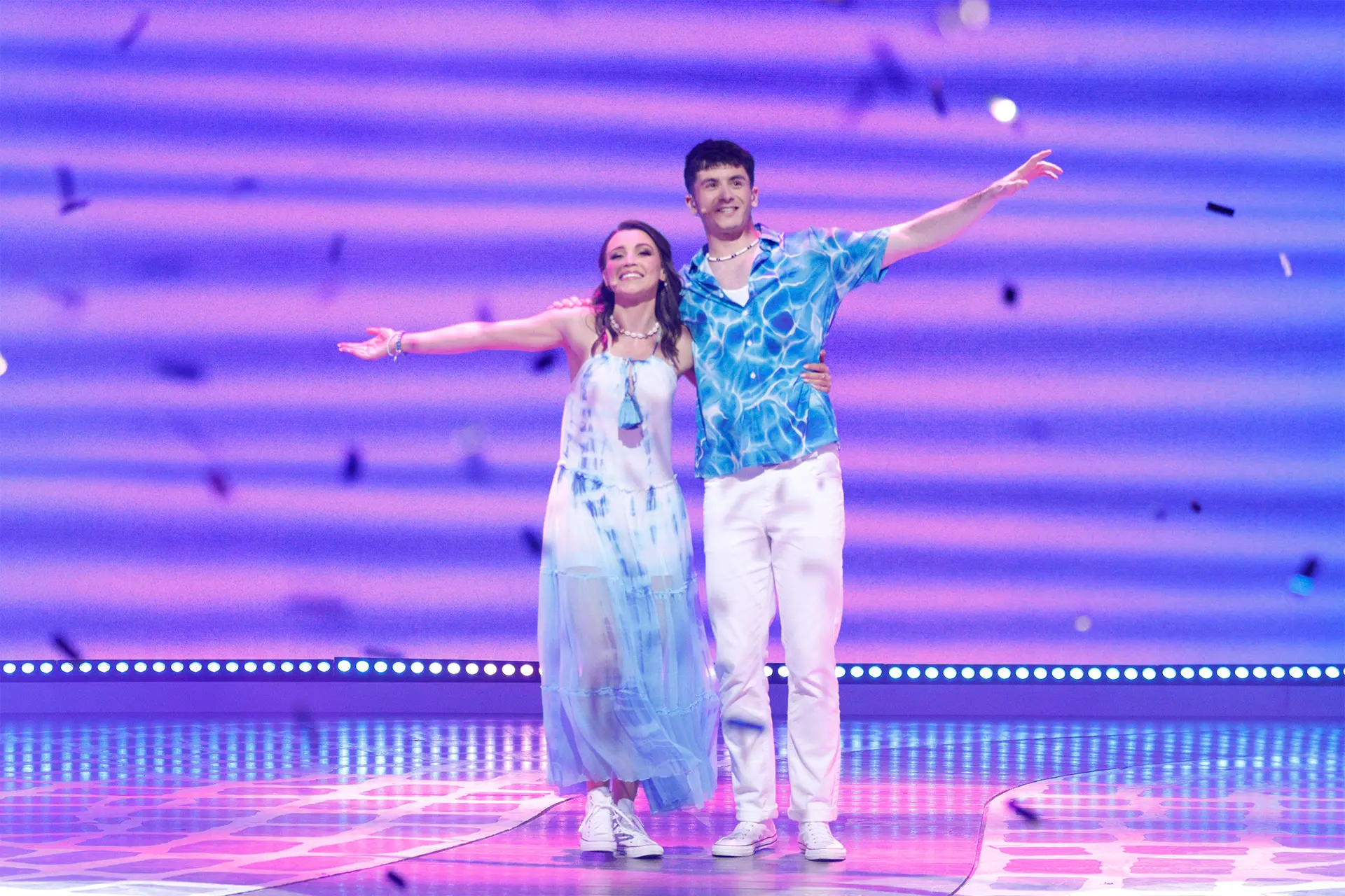 MAMMA MIA! I Have a Dream winners 2023 Stevie Doc and Tobias Turley. Photo by Matt Frost